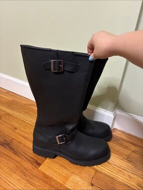 Ride Tecs Black Tall Buckle Riding Boots